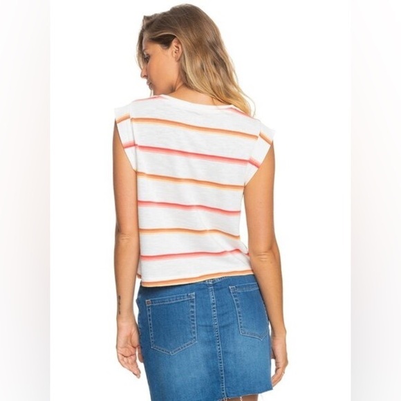 Roxy ARJZT05971 Colorful Rain Tank Top - Snow White Sunrise Stripe - Picture 4 of 7